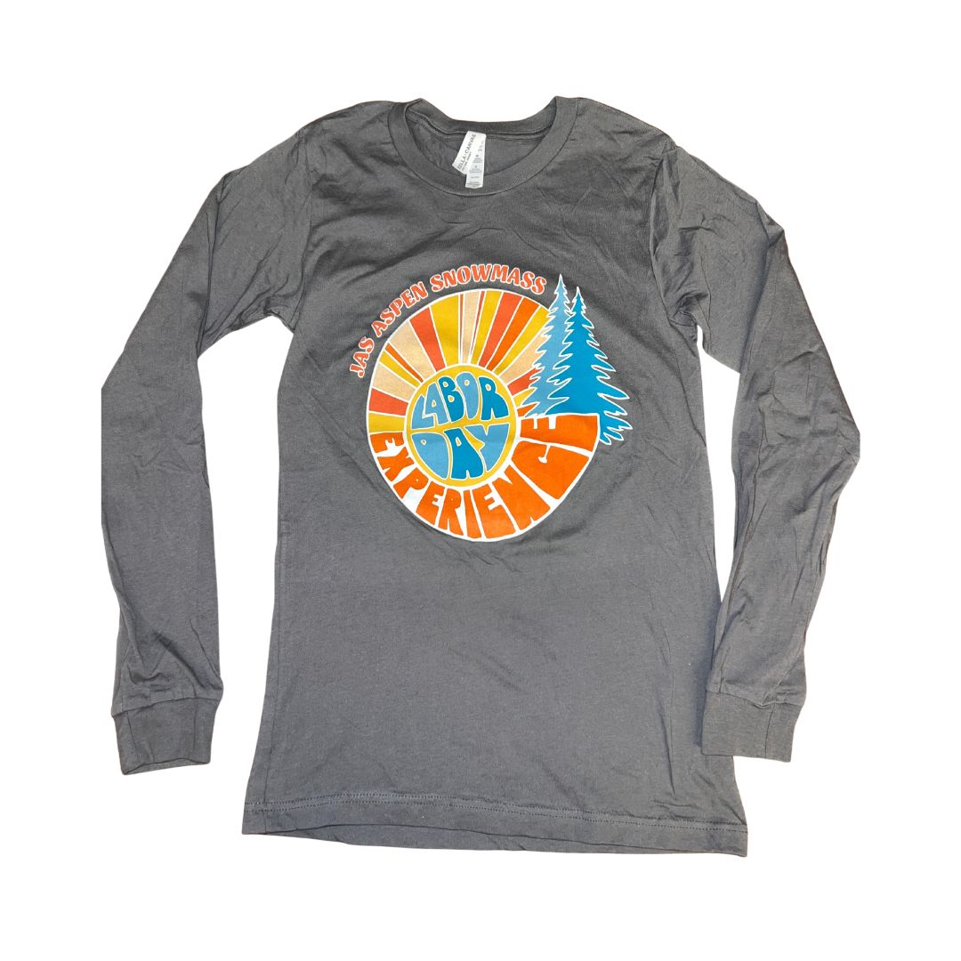 JAS Labor Day Long Sleeve Tee White & Grey JAS Aspen Snowmass