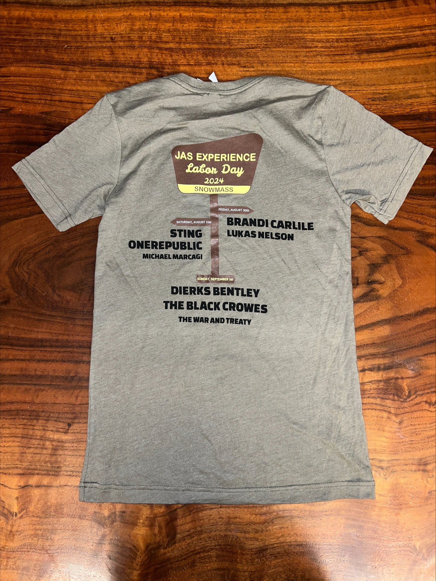 2024 Labor Day Line Up Tee - Storm, Cool Gray & Olive